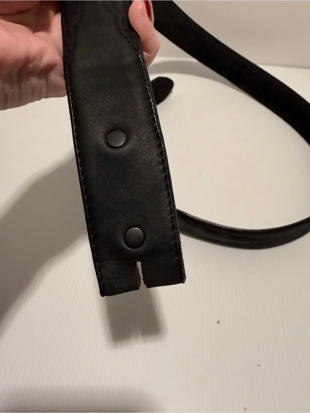 Vintage Silver Creek Classics Black Leather Western Belt Strap Size 40